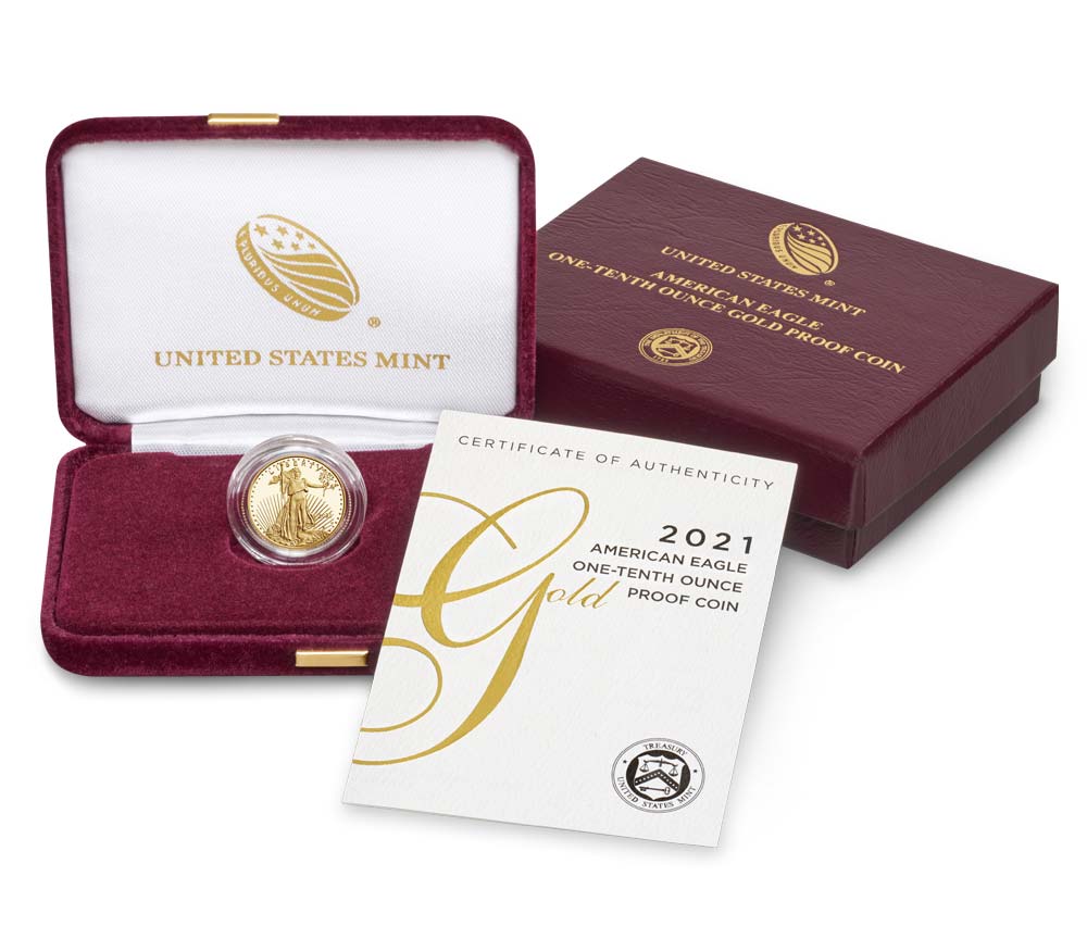 American Eagle 2021 One-Tenth Ounce Gold Proof Coin