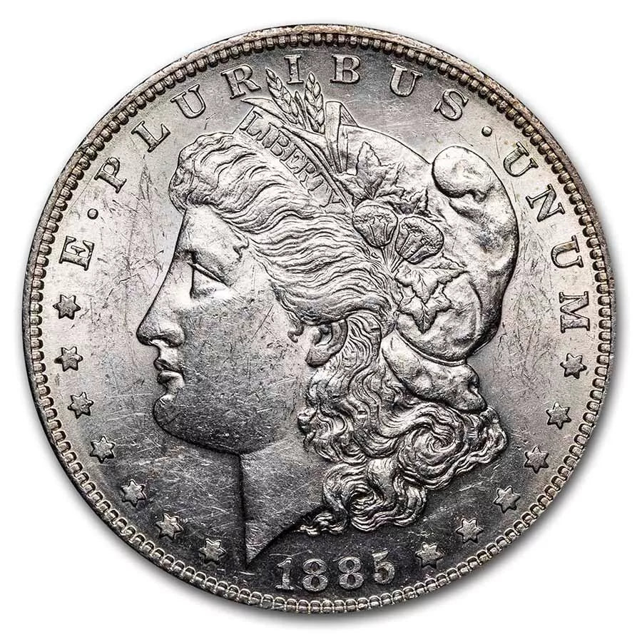 Key Date Beautiful Blast White 1885-s Morgan Silver Dollar