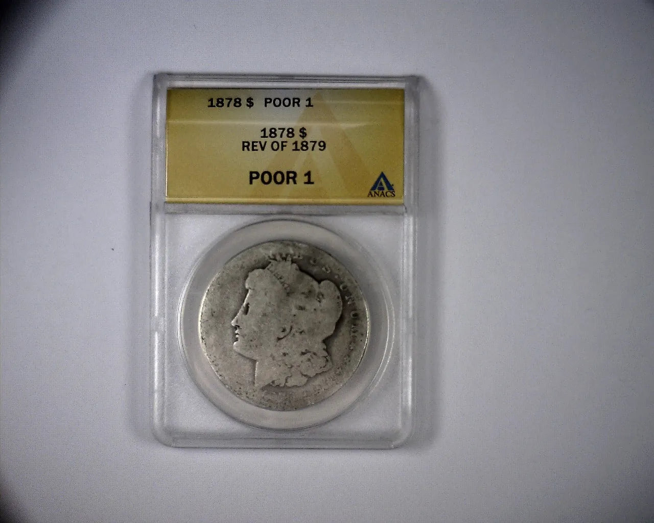 Lowball ANACS PO1 1878-p REV of 1879 Morgan Silver Dollar Coin PO 1 P1 POOR 1