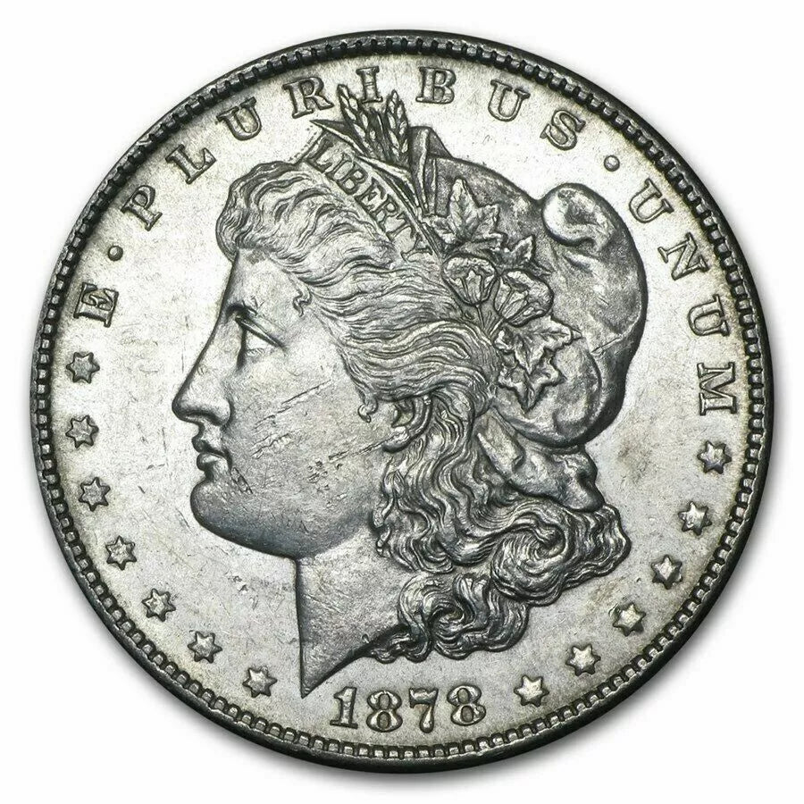 Beautiful Blast White 1878-s Morgan Silver Dollar