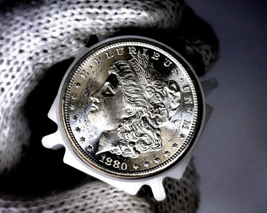 1880-s Blast White Unc Morgan Silver Dollar from a Original