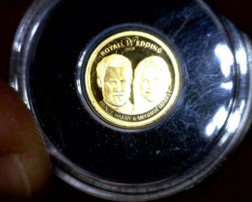 2018 COOK ISLANDS ROYAL WEDDING .9999 GOLD $5 COIN PRINCE HARRY